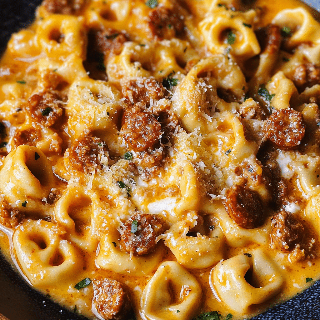 Spicy Sausage Tortellini in Creamy Mascarpone Sauce