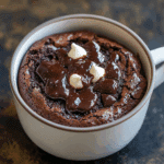 1 minute microwave chocolate brownie in a mug