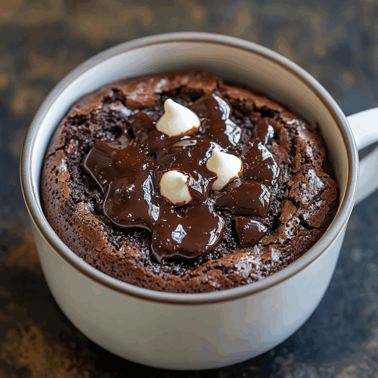 1 minute microwave chocolate brownie in a mug