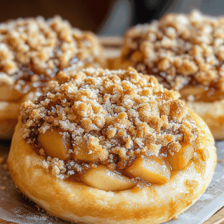 Apple Cheesecake Buns with a Crumble Topping and Sweet Glaze