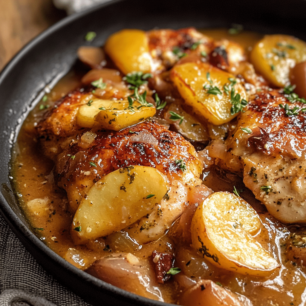 Apple Cider Smothered Chicken