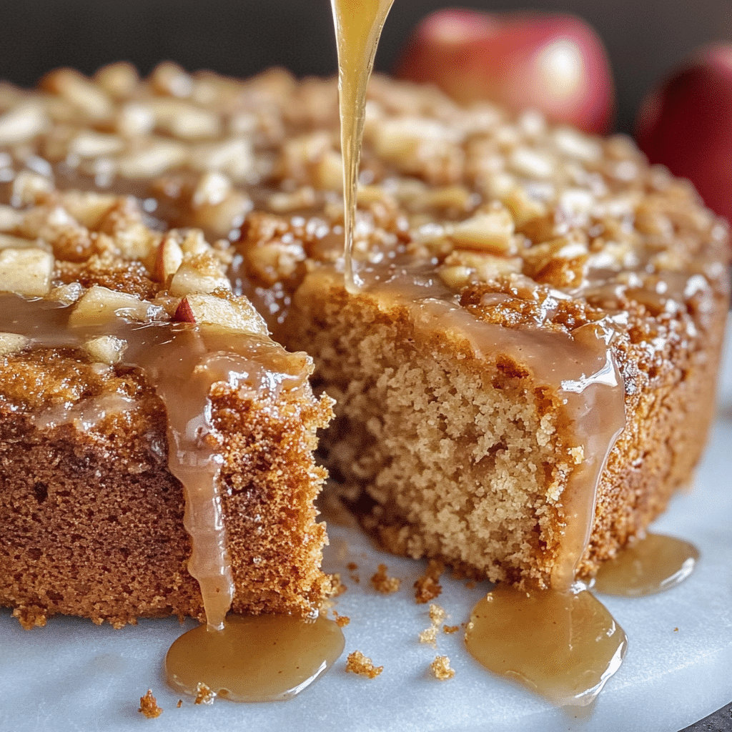 Apple Coffee Cake With Apple Cider Glaze