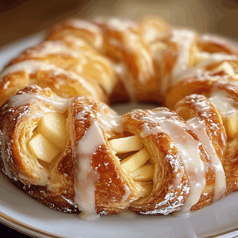Apple Kringle with Vanilla Glaze