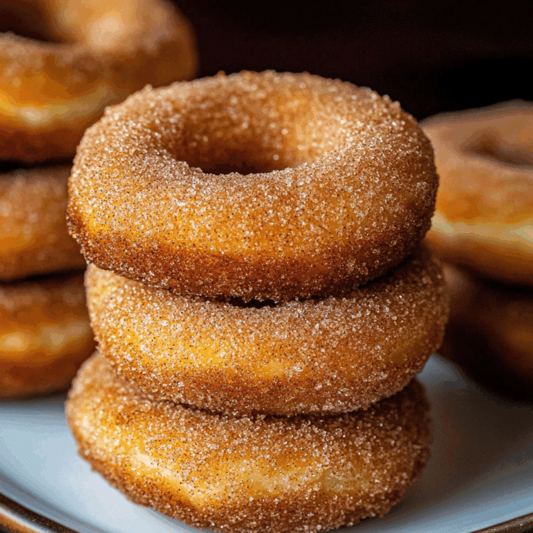 Baked Cinnamon Crunch Apple Cider Doughnuts