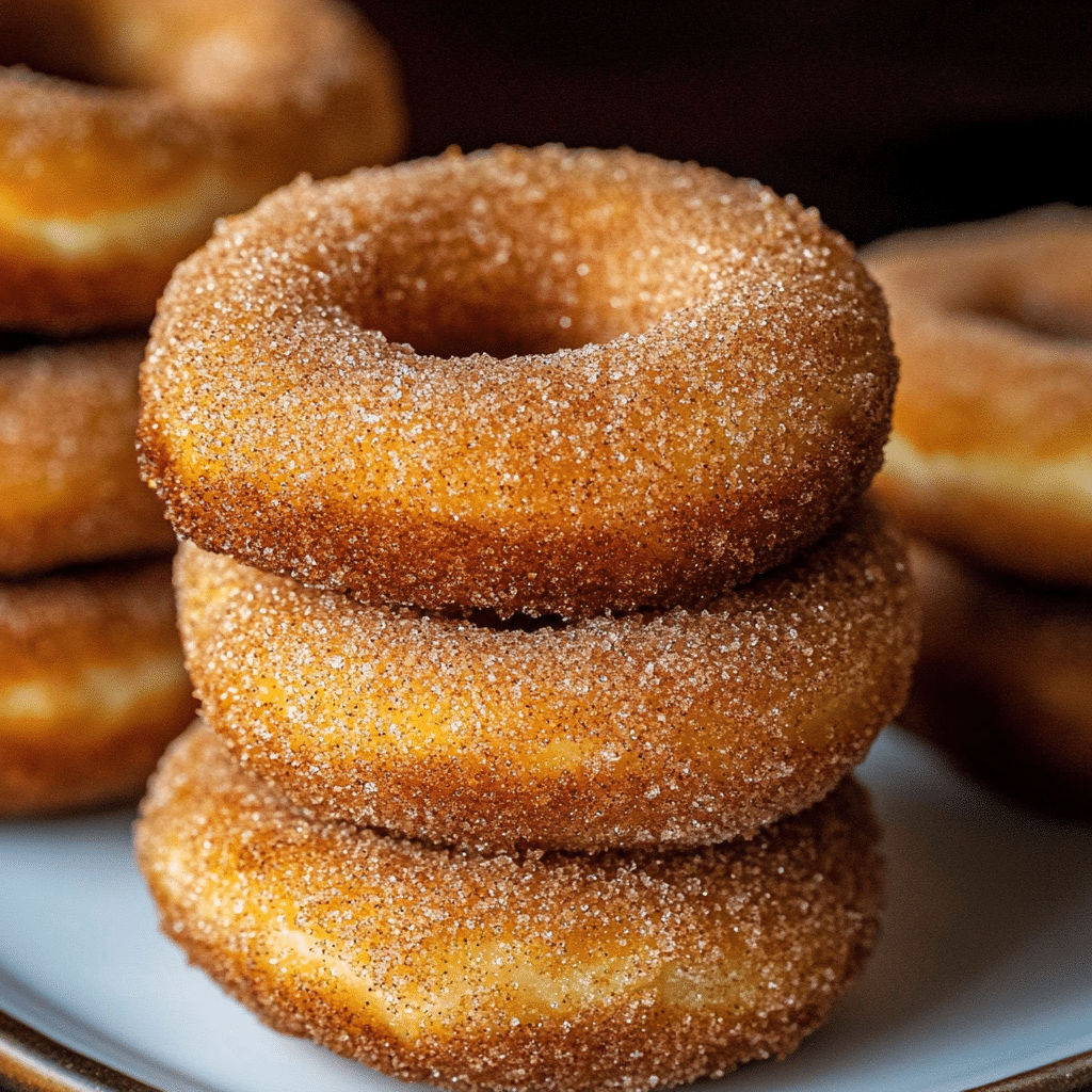 Baked Cinnamon Crunch Apple Cider Doughnuts