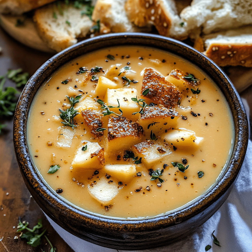 Brie and Cheddar Apple Beer Soup
