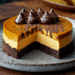 Brownie Bottom Pumpkin Cheesecake