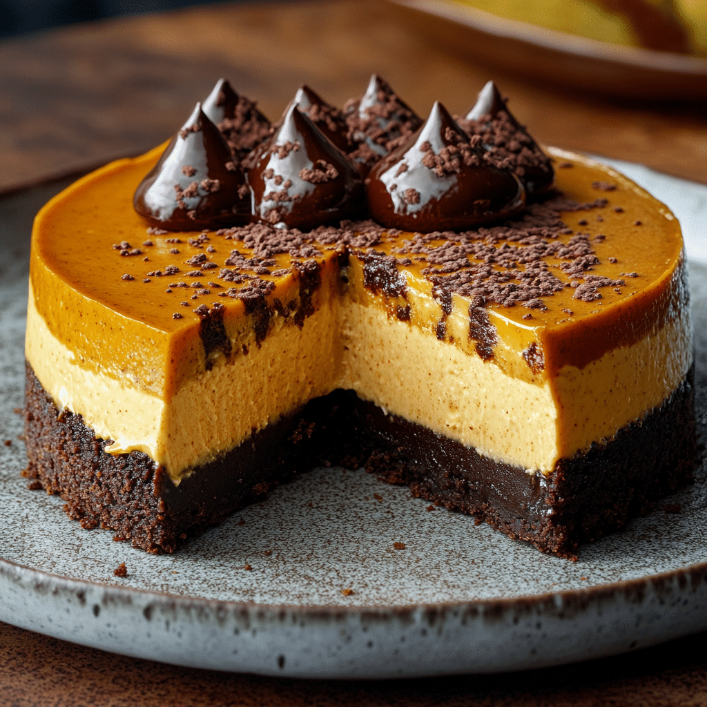 Brownie Bottom Pumpkin Cheesecake