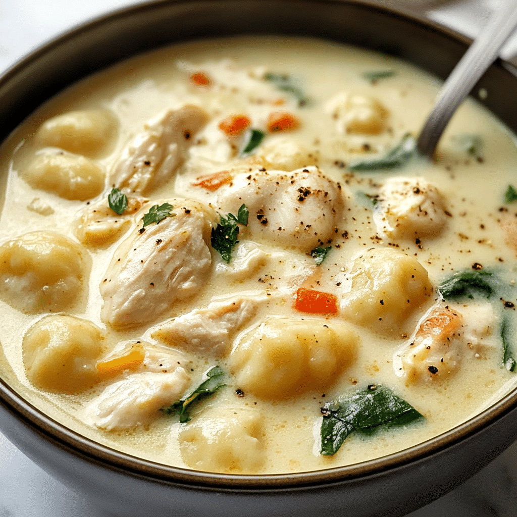 CHICKEN AND GNOCCHI SOUP