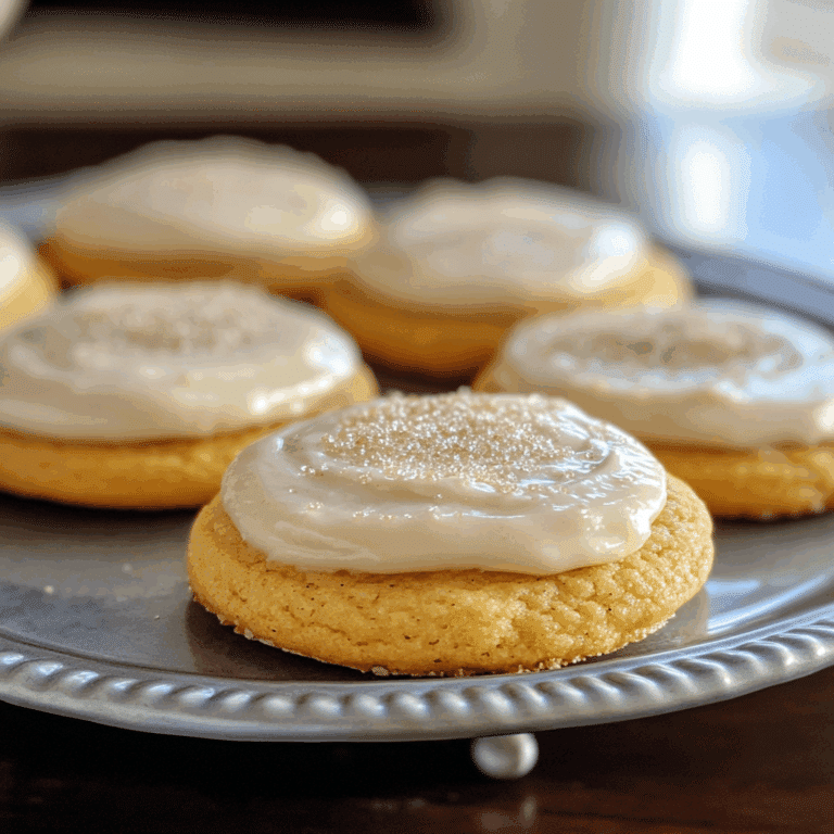 Frosted Soft Pumpkin Sugar Cookies