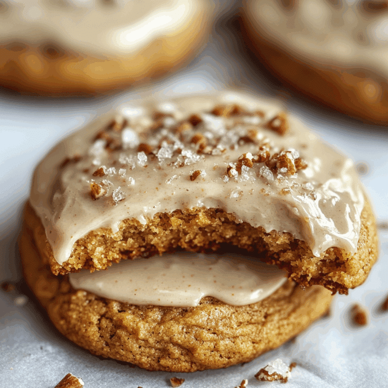 Healthy Soft Pumpkin Cookies with Salted Maple Frosting