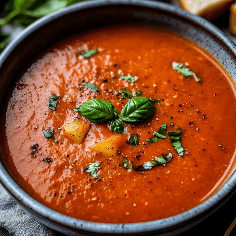 Homemade Roasted Tomato Basil Soup