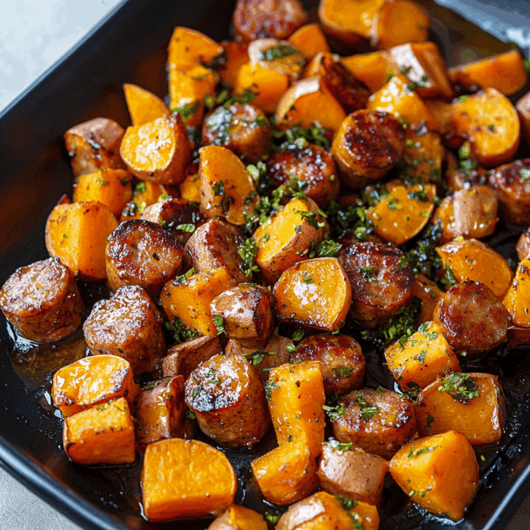 Honey Garlic Sausage Sweet Potatoes