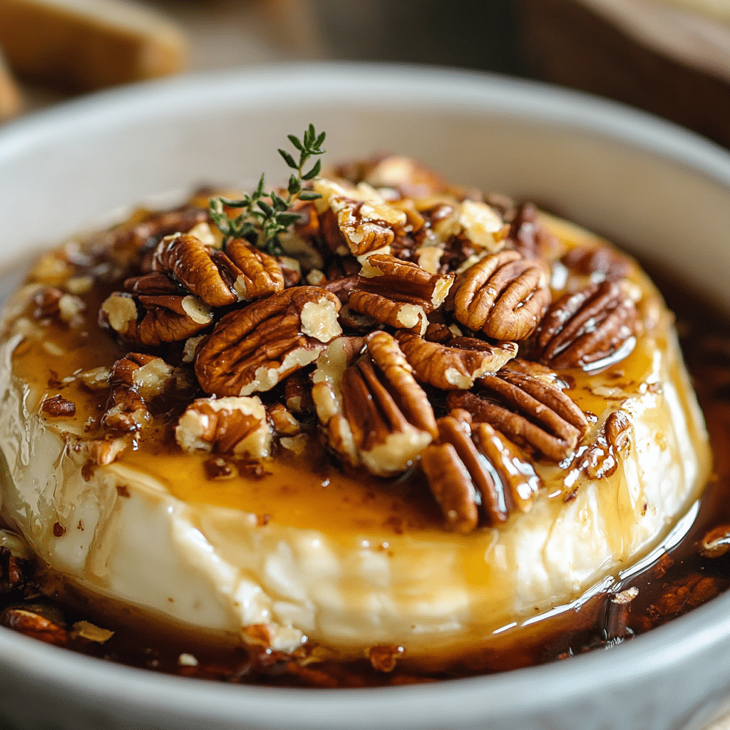 Maple Pecan Baked brie