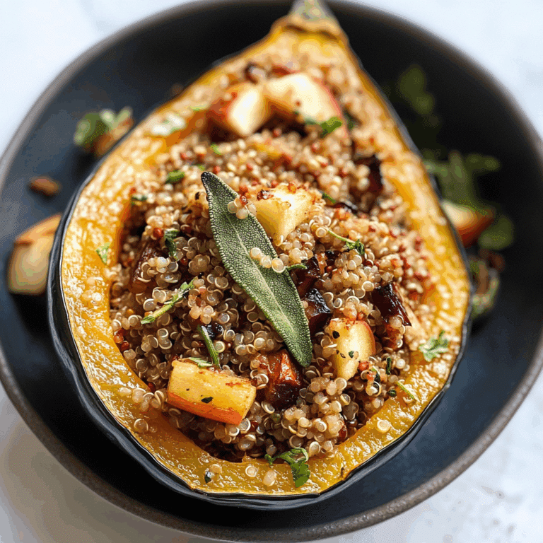 Quinoa, Apple & Sage Stuffed Acorn Squash
