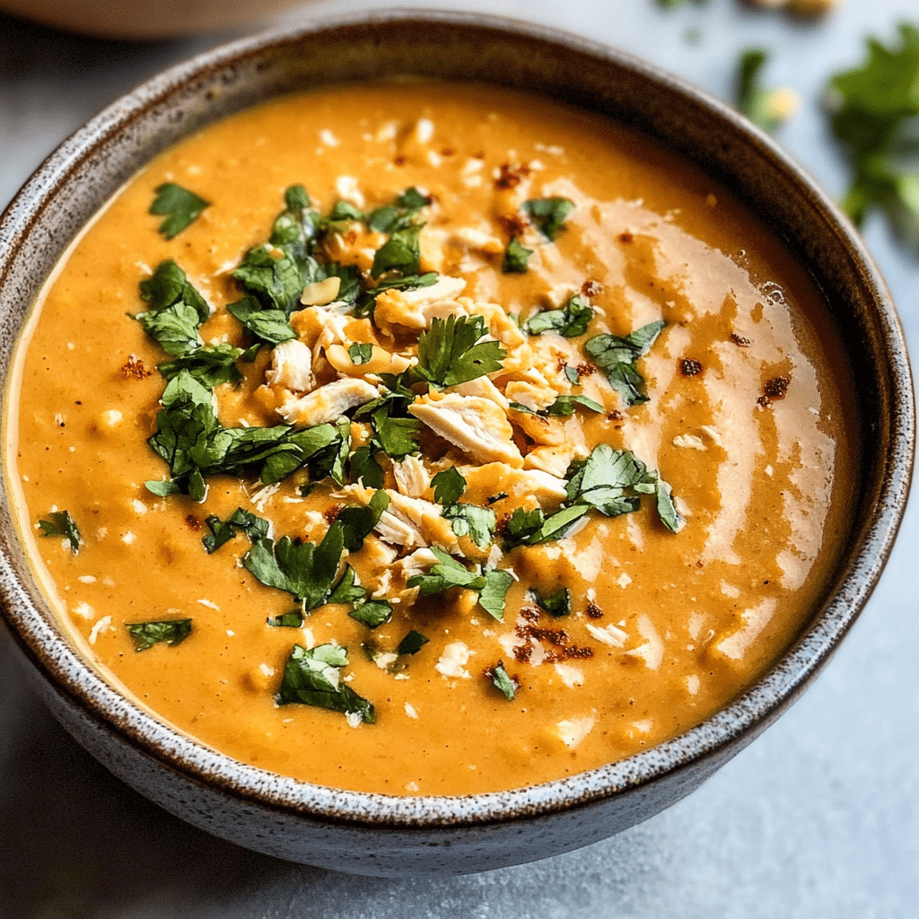 Slow Cooker Pumpkin Peanut Butter Chicken Soup