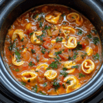 Slow Cooker Tortellini Soup