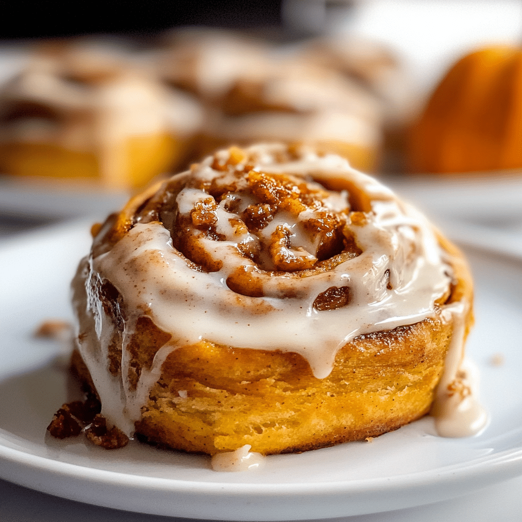 Soft Pumpkin Cinnamon Rolls with Maple Cream Cheese Frosting