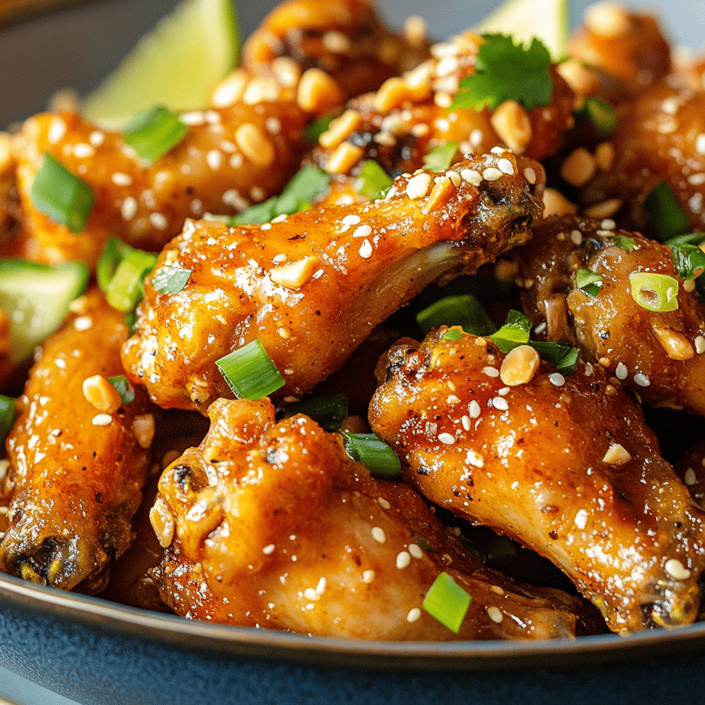 Thai-Inspired Peanut Chicken Wings