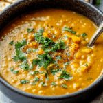 Vegan Curried Pumpkin Lentil Soup