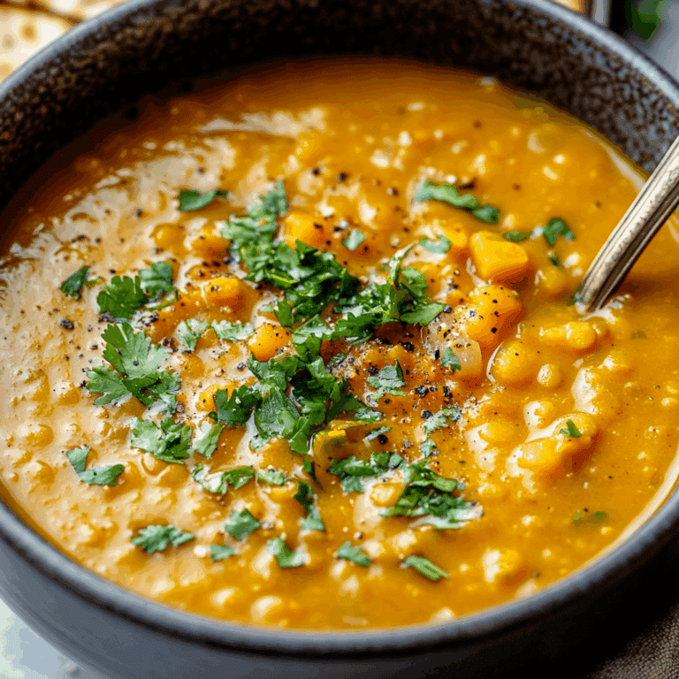 Vegan Curried Pumpkin Lentil Soup