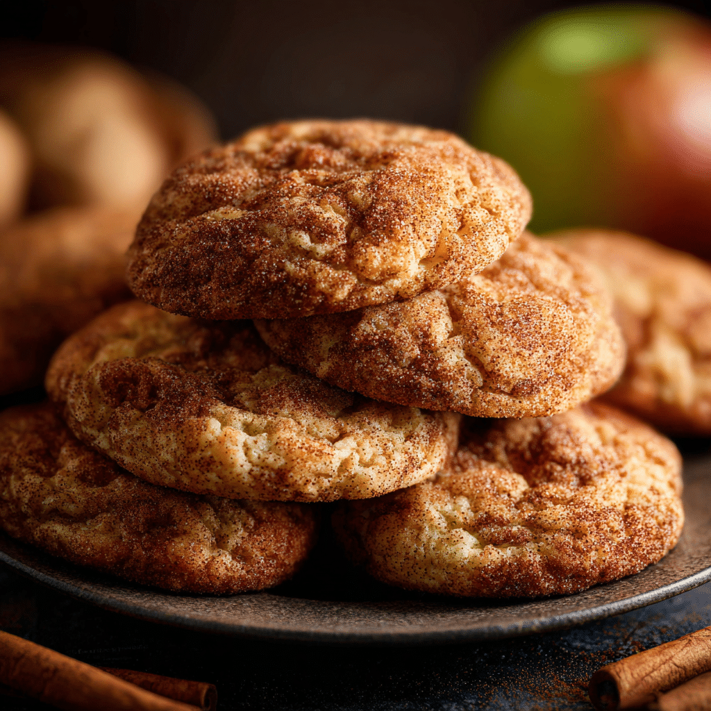 Apple Cinnamon Snickerdoodle Cookies