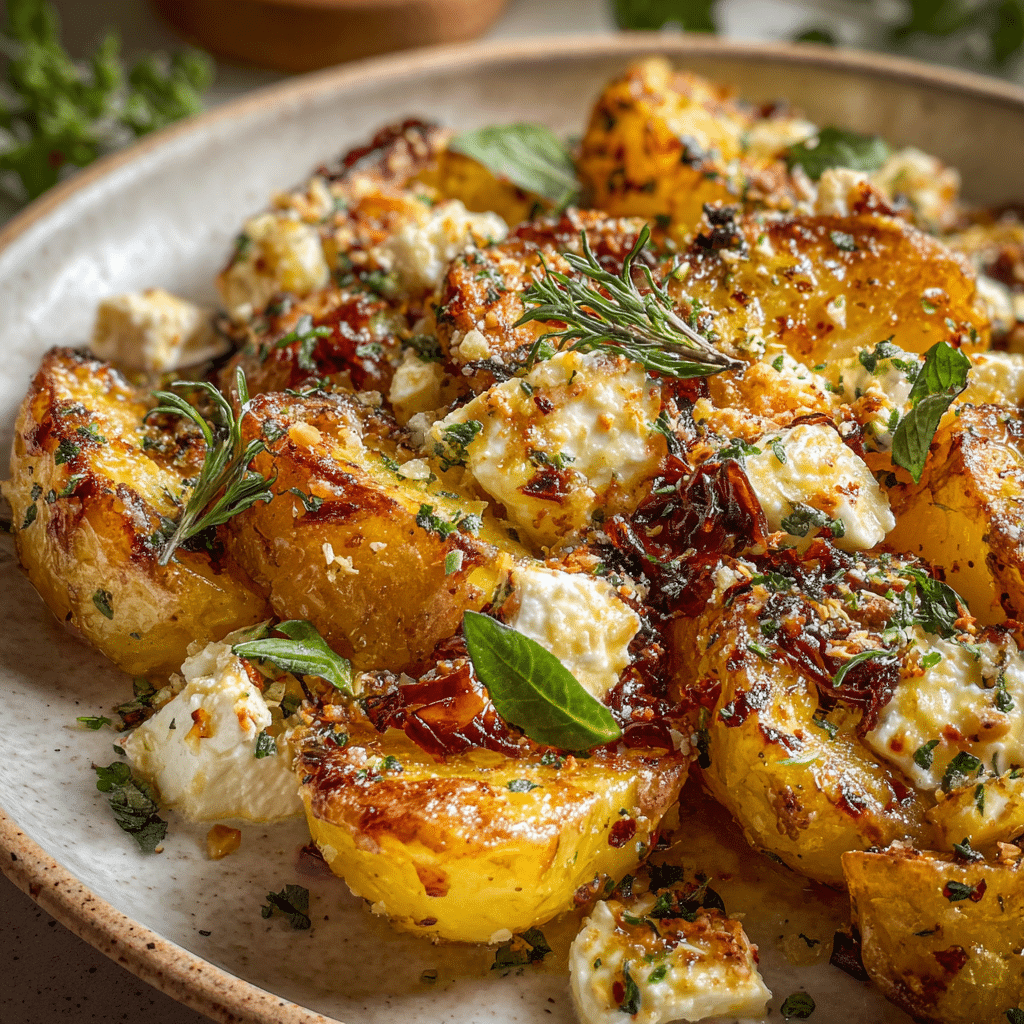 Baked Feta Potatoes
