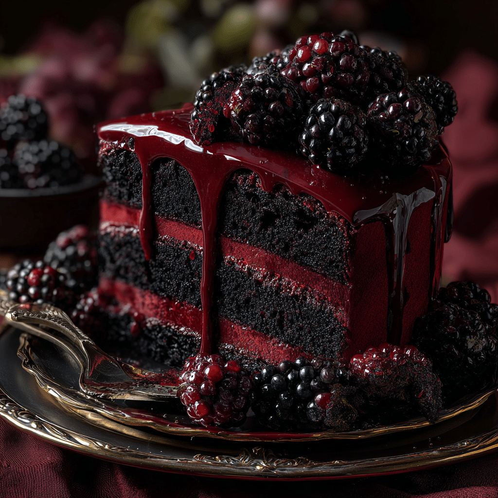 Blackberry Velvet Gothic Cake