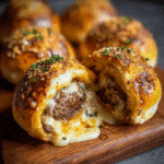 Cheeseburger Bombs with Garlic Parmesan