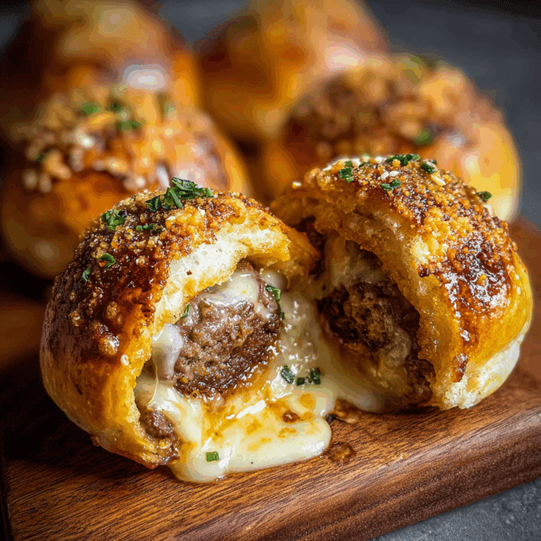 Cheeseburger Bombs with Garlic Parmesan