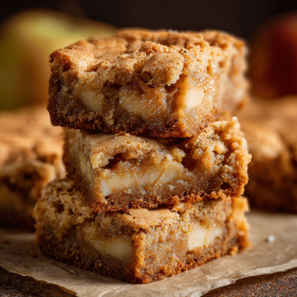 Chewy Spiced Apple Blondies