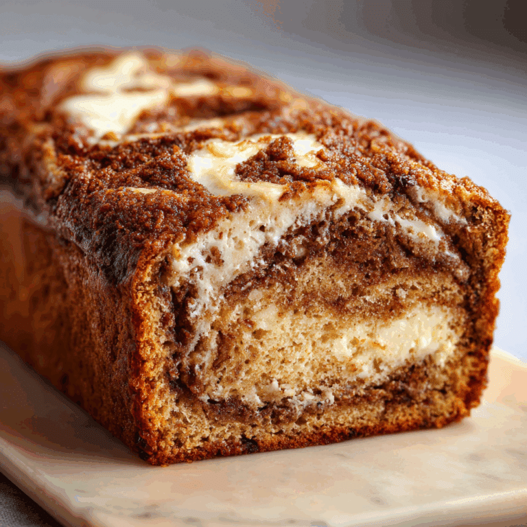 Cream Cheese Cinnamon Swirl Banana Bread