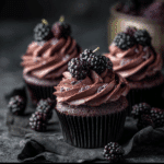 Dark Chocolate Blackberry Cupcakes