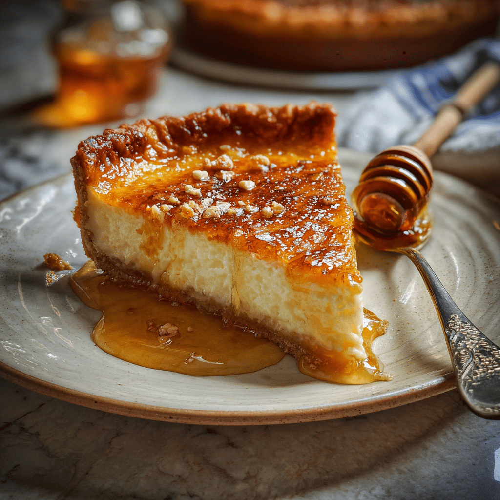 Golden Honey & Ricotta Pie (Melopita)