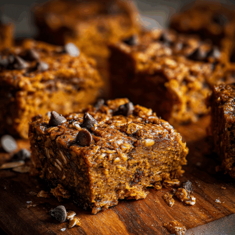 Healthy Pumpkin Oatmeal Bars