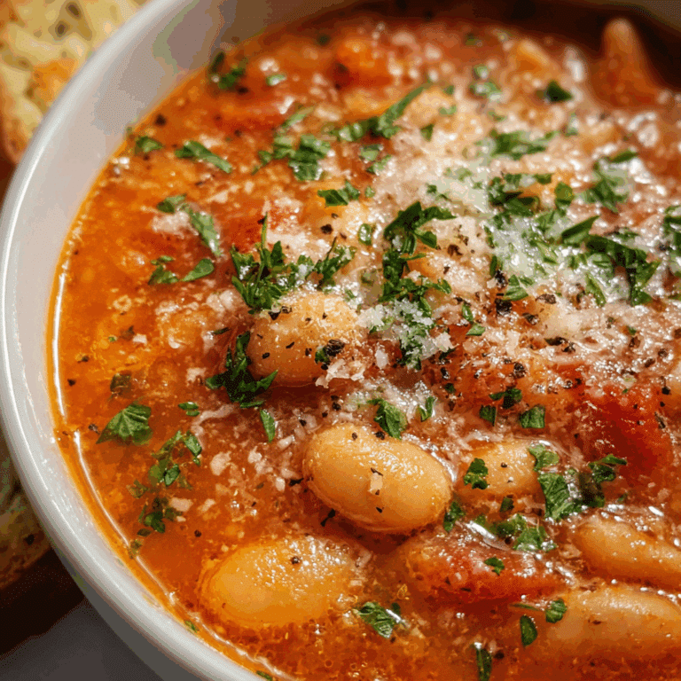 Parmesan Tomato Cannellini Bean Soup