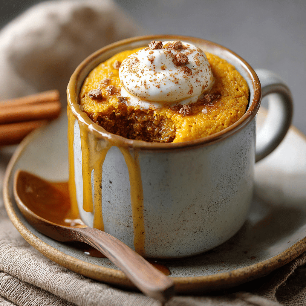 Pumpkin Cinnamon Cottage Cheese Mug Cake