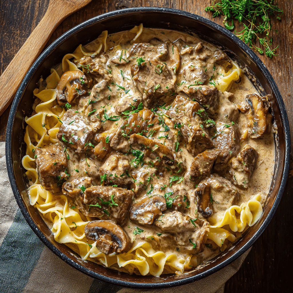 Rich Creamy Beef Stroganoff