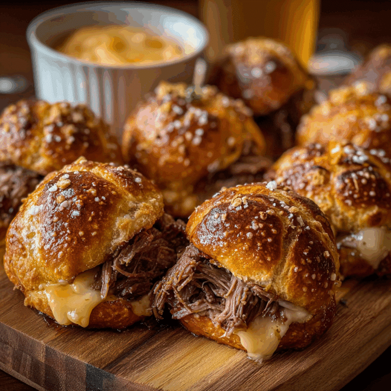 Smoked Brisket & Beer Cheese Pretzel Bombs