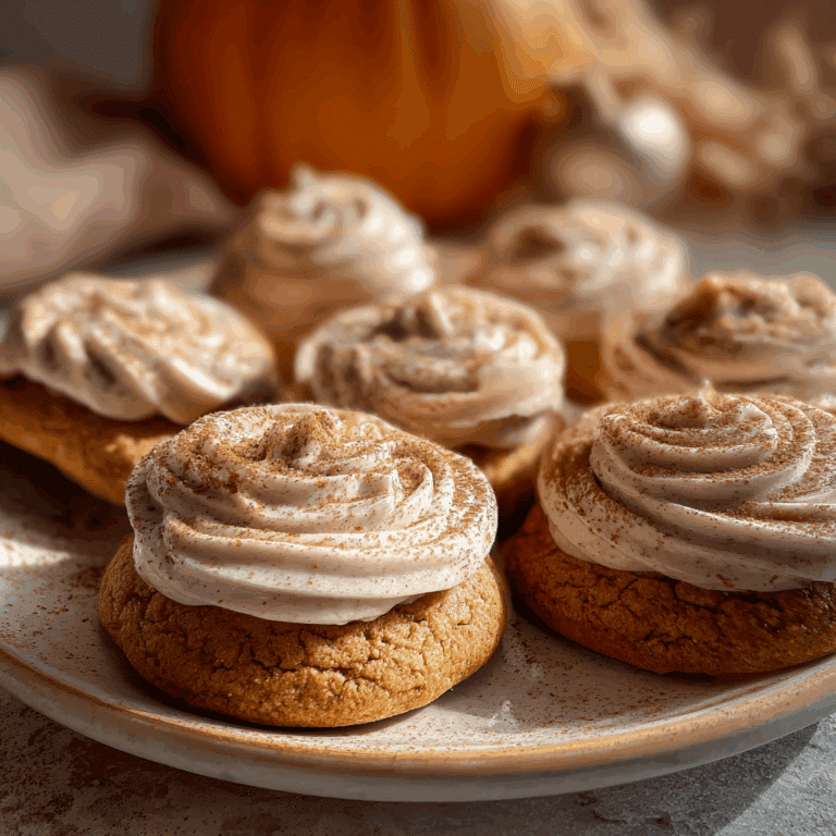 Soft Pumpkin Cookies with Cinnamon Frosting