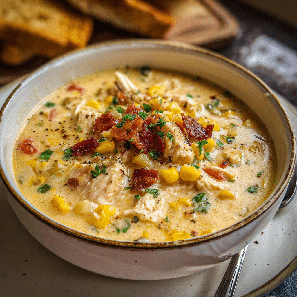 Corn Chowder Icon Cozy Chicken Corn Chowder