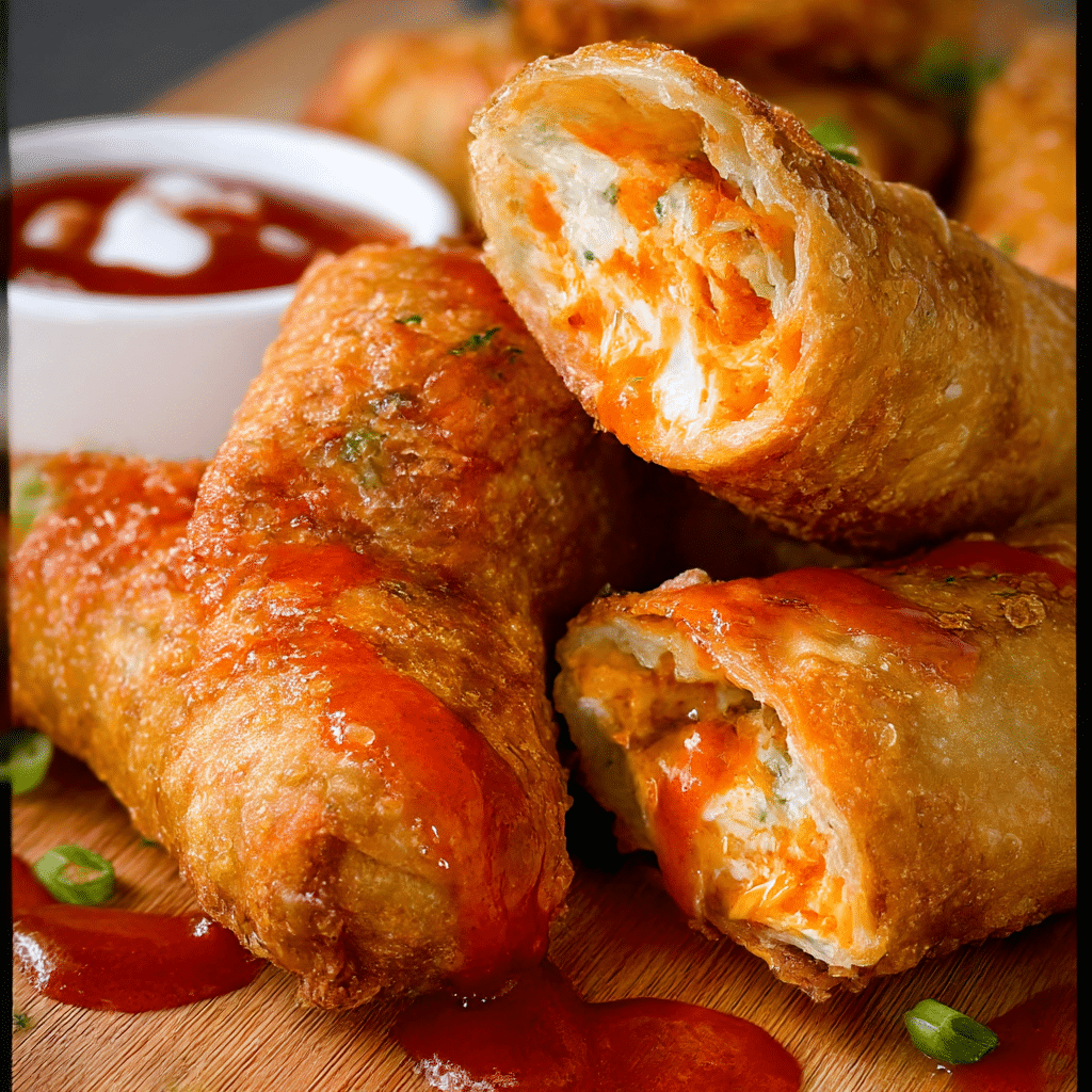 Buffalo Chicken Egg Rolls