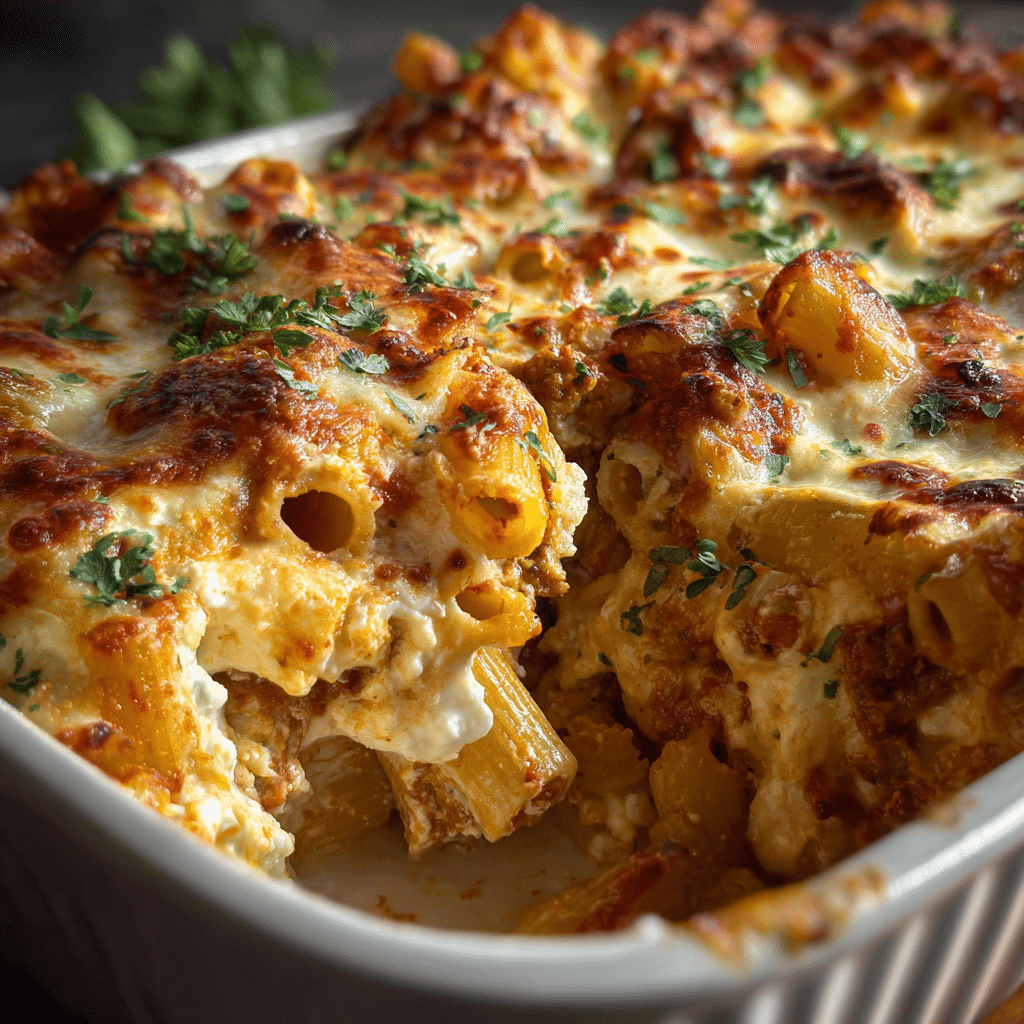 Cheesy Baked Ziti with Ricotta