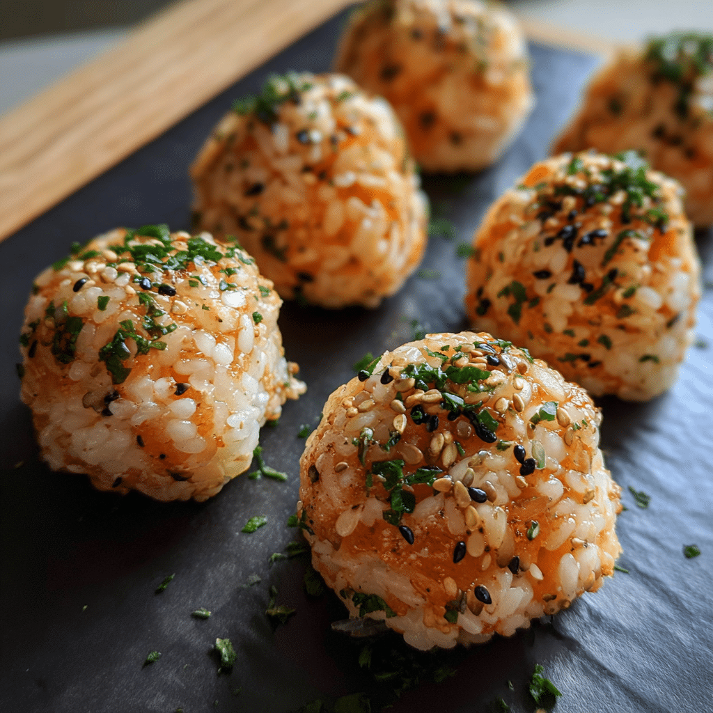 Spicy Salmon Sushi Rice Balls